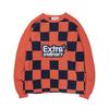 EXTRAORDINARY Checkboard Sweater Orange
