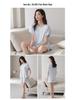 Lyocell Women's Summer Short Sleeve Pajama Set with Chest Pads - Casual Plus Size Home Wear