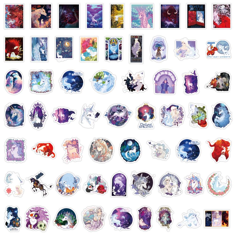 60 Sheets The Last Unicorn Waterproof Graffiti Stickers for DIY Decoration