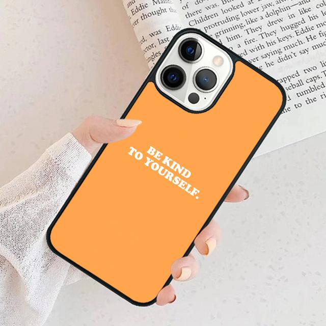 Be Kind Phone Case For iPhone 17 Air 15 16 Cover  11 13 14 Pro Max 12 Plus Max Fundas