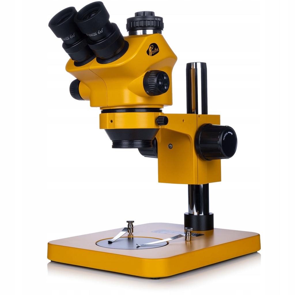 Rosfix Mikroskop Trinokularowy 7–50x Z Kamerą USB 5MP – Optyka Greenough | Odległość Robocza 102 Mm | Zestaw Z Oświetlaczem LED 56x
