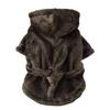 Pet Hooded Robe Sleepwear Dogs Cats Winter Warm Cozy Costume In S M L XL