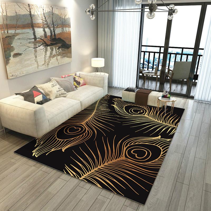 Living Room Carpet Marble Style Coffee Table Floor Mat Nordic Style Home Bedroom Bedside Carpet