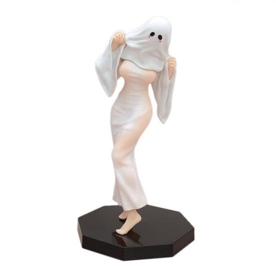 Figurine Dame Fantôme PVC Déguisement Fantôme Fille Anime Figurine Statue Halloween Effrayant Cosplay Fille Fantôme Décoration Ornement de Bureau Maison