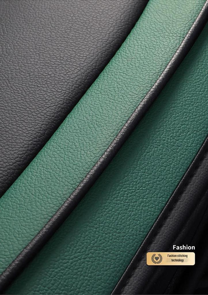 Universal Full Leather Car Seat Cushion for Five-Seaters - All-Season Coverage