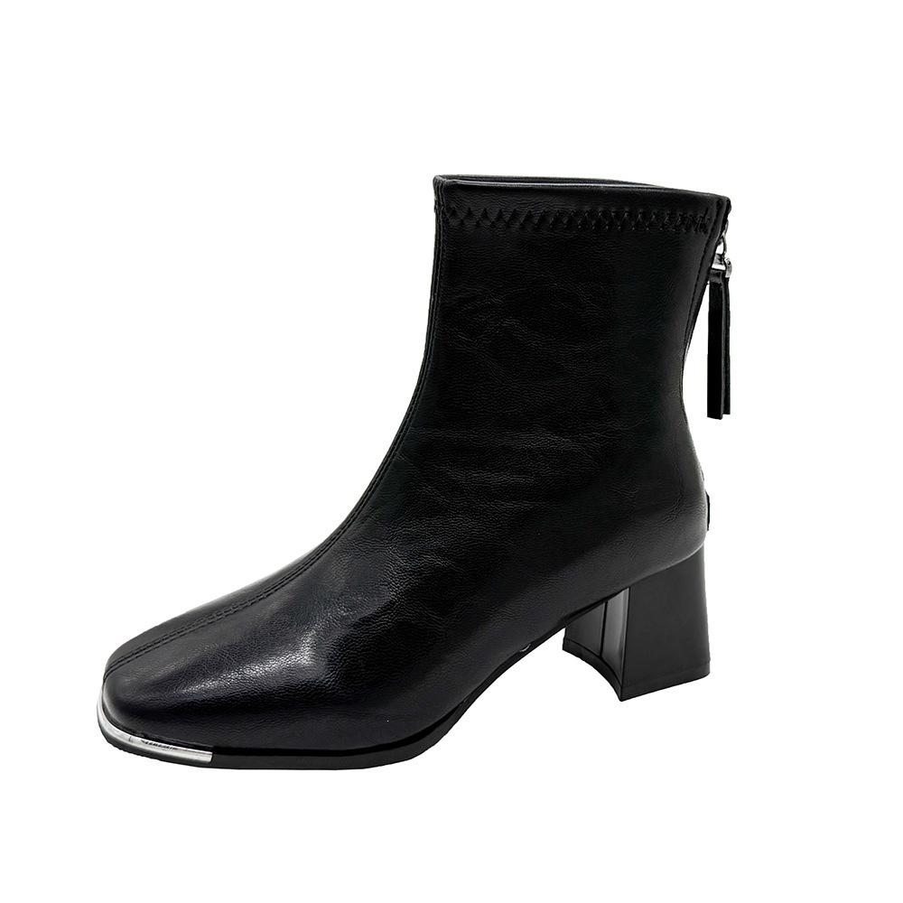 Heel high heels autumn and winter with small new short boots ankle boots skirt Martin boots women's French thin boots