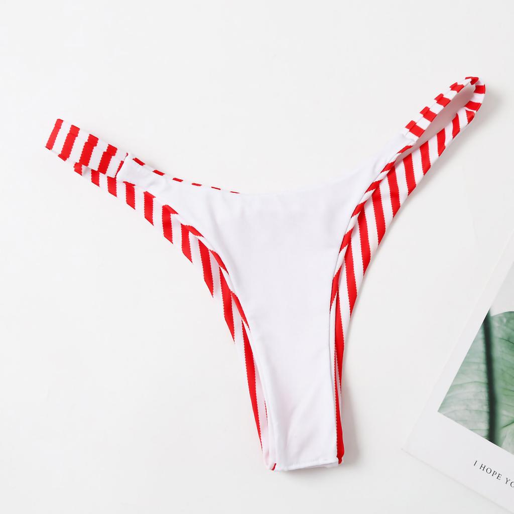 Women Multi Color Sexy Color High Waist Split Swimsuit Bikini
