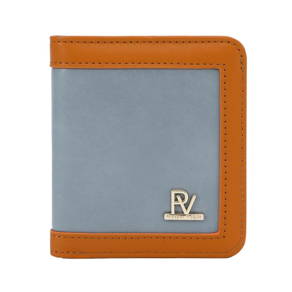 New Women's Lightweight Calfskin Wallet - Patchwork Color Block Design, Multi-Card Slots, Portable & Versatile.