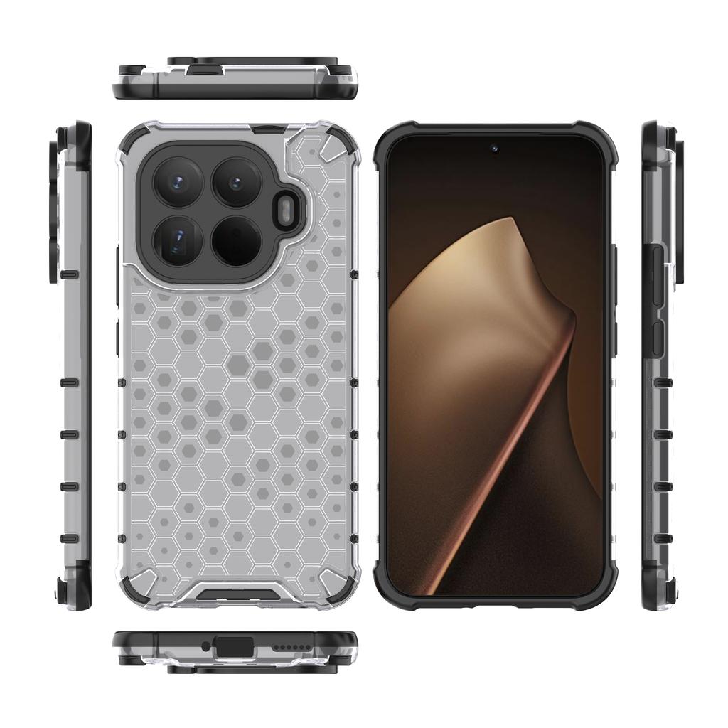Shockproof Transparent Honeycomb Phone Case For XiaoMI 14 14Pro 14T 15T 15TPro Translucent Protection Hybrid Bumper Armor Cover