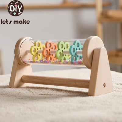 Montessori Rain Stick Toy For Babies Wooden Rainmaker Musical Shakersensory Educational Instrument For Toddlers 6-12 Months