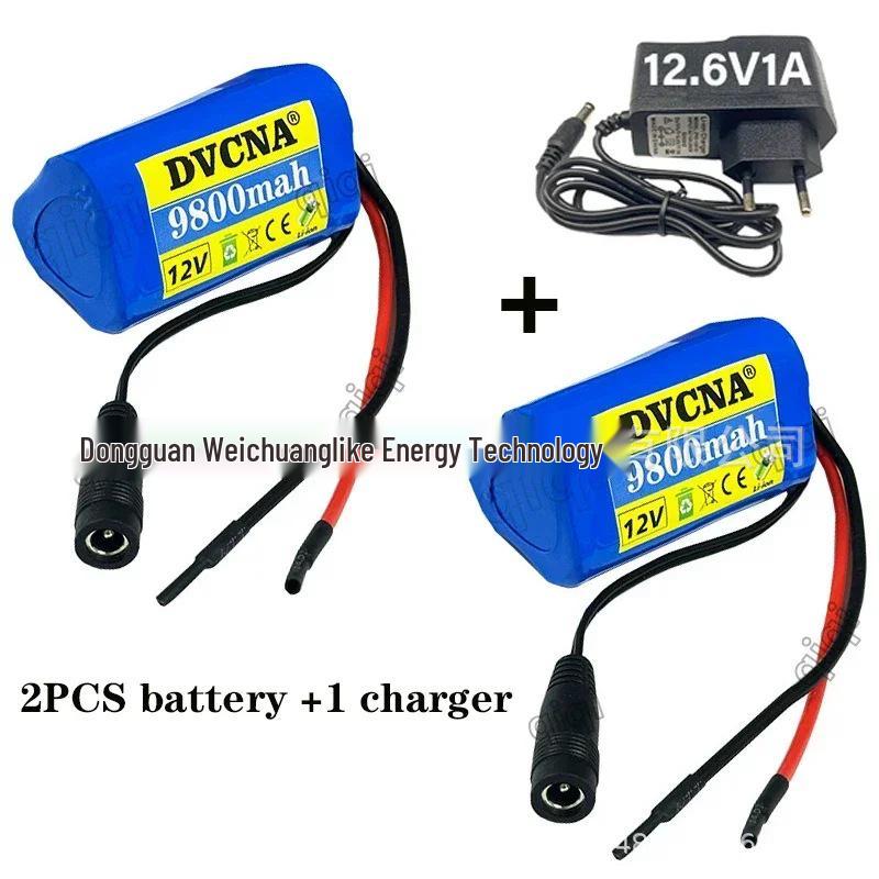 12V 9800mAh 3S1P 18650 Lithium Battery Pack for CCTV Cameras