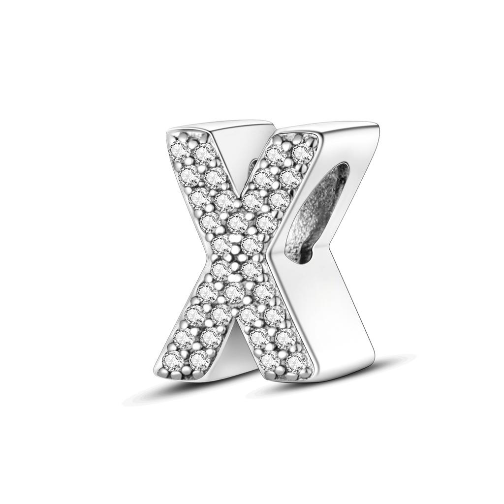 Genuine Copper Plated Color Letter Cubic Zircon Charm Bead Elements Suitable For Authentic Bracelet Style For Women Jewelry Creation Original