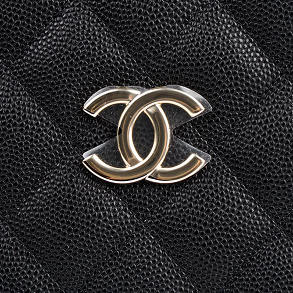 Chanel Diamond Pattern Leather Chain Shoulder Strap Caviar Grain Embossed Cowhide Hobo Bag Tote Bag Shopping Bag Messenger Bag Women'S Black