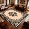 New Classical Black White Flower Pattern Living Room Carpet Retro Decoration Foldable Washable Soft Mat Bedroom Sofa Area Rug