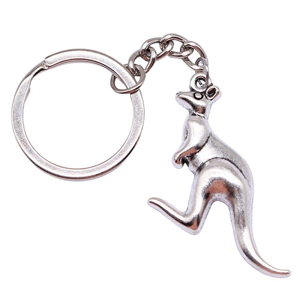Bear Charm Tiger Keychain Wild Animal Pendants Key Ring 28mm