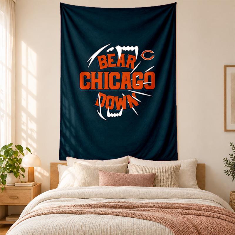 Chicago Bears Tapestry Highquality for Decorating Living Room Bedroom Dorm Walls Ideal As Bedroom Wallart Orholiday Gift