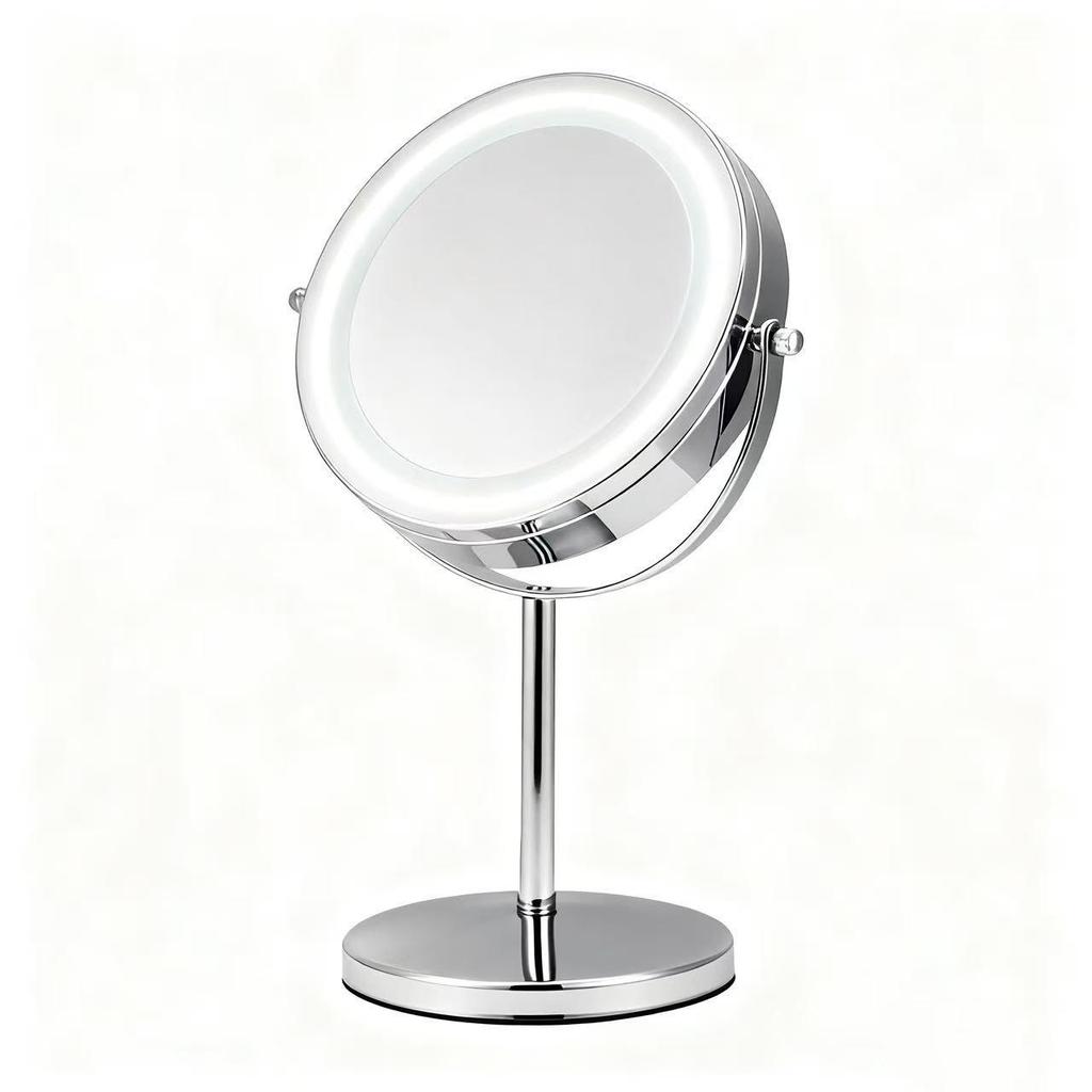 Stylish Double-Sided LED Makeup Mirror with Magnification