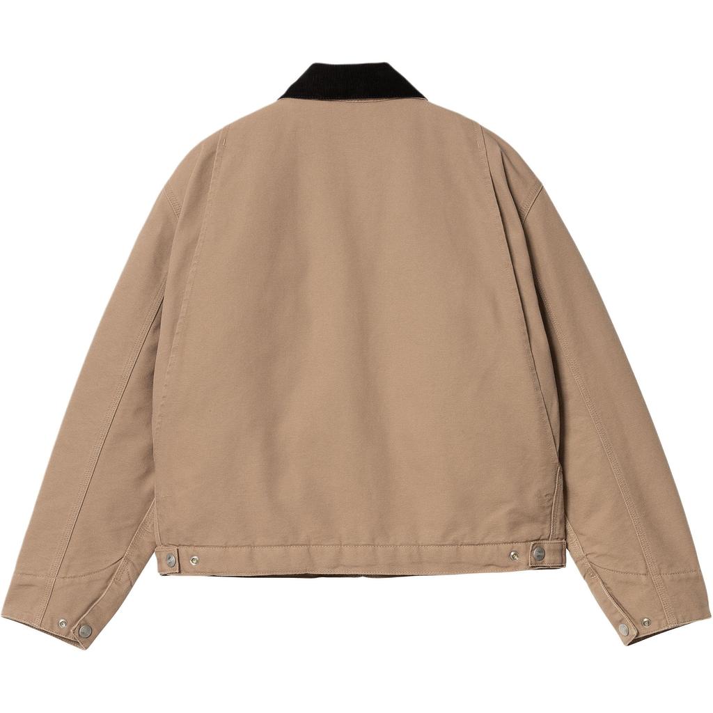 Carhartt WIP Fw24 W Og Detroit Jacket Classic Loose Fit Square Label Zipper Long Detroit Collar Jacket Women jackets Peanut I032236-2I7-02