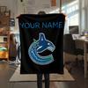 Custom Name,Vancouver Canucks Printed Flannel Blanket, Soft Throw for Bedroom Sofa, Washable, Christmas Present, Great Gift.