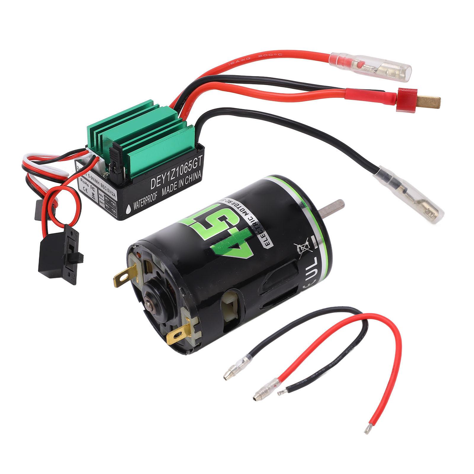 

540 Щітковий Двигун з 65A T Plug ESC Високий Крутний Момент Водонепроникний Електричний Двигун для RC Автомобіля для Лазіння 45T