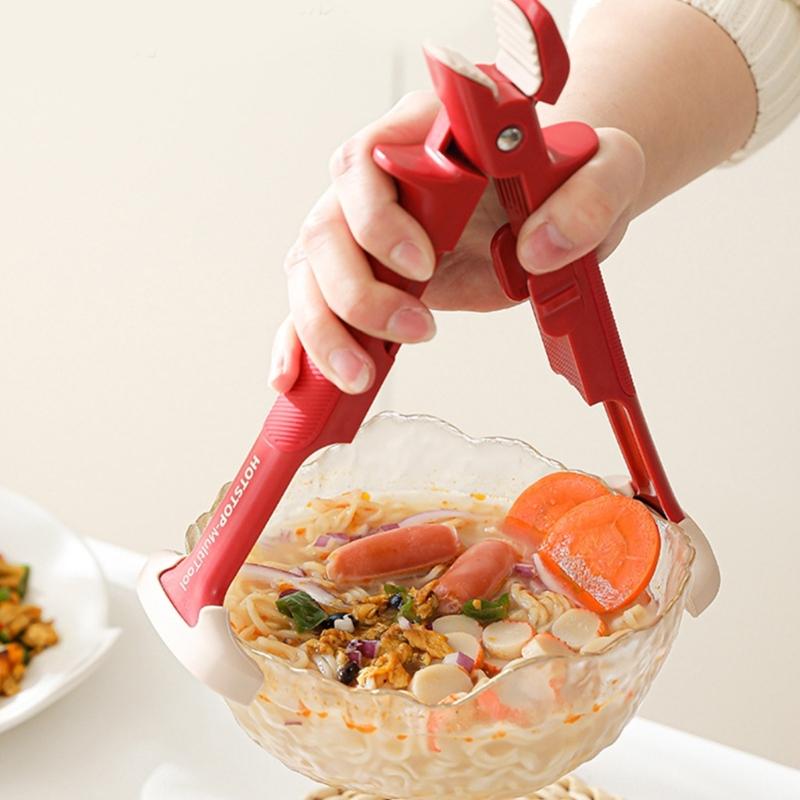 Heat Resistant Bowl Tongs Nonslip Heatproof Grip Clamp for Hot Dishes and Plates Multipurpose Kitchen Cooking Accessory