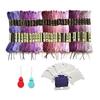Embroidery Thread Set Embroidery Thread Misanga Beginner Cross Stitch Handicraft Colorful Sewing Thread 30 Colors (Purple)