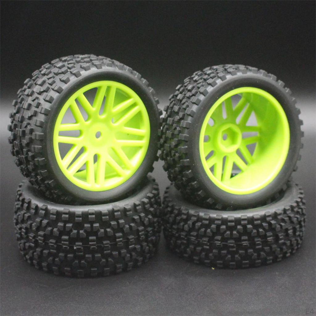 4 Pieces Car Tires 1:10 Replacement Assembly Buggy Modification Vehicles Wheels for 94166