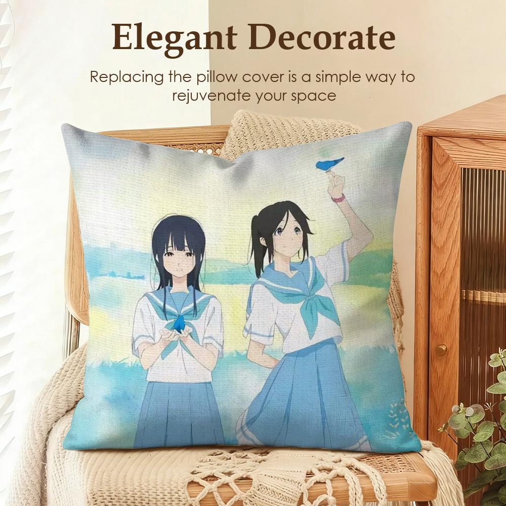 HHibike EEuphoniumS Cushion Cover Natural Linen Organic Fabric DoubleSided Printing Sofa Home Decor Gift Pillow Case
