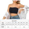 Women's Double Layer Strapless Bandeau Top with Removable Pads - One-Shoulder Bustier Style Invisible Underwear