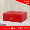 Portable Thickened Metal Cash Box with Lock and Password, Secure Storage Organizer