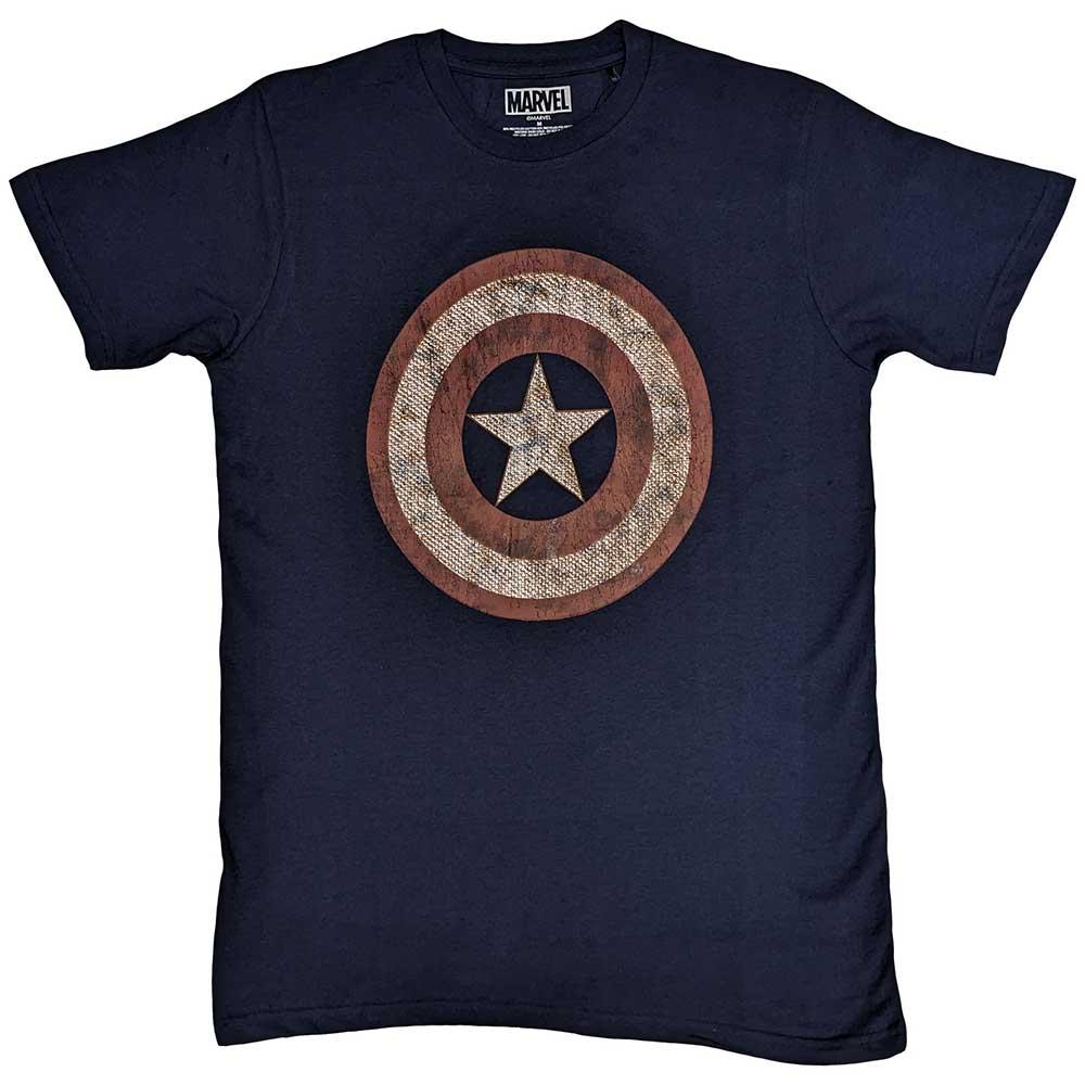 Captain America Unisex vyšívané tričko se štítem pro dospělé