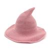 Faltbarer Strick-Hexenhut Halloween Kostüm Party Kegelspitze Breiter Rand Damen Accessoire In Mehreren Farben