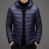 Counter Brand Men's Lightweight Hooded Down Jacket - Ultra-Light Portable Warmth for Winter 2025