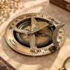 Brass Sundial Compass Functional Pocket Navigation Tool