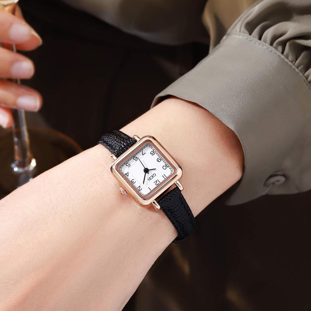Simple Small Sugar Cube Women'S Watch Retro Square Dial Niche Watch Women'S Quartz Waterproof Watch
