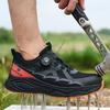 Rotating Button Steel Toe Shoes Safety Boots Men Anti-Smash Anti Puncture Work Sneakers Lightweight Protection Shoes Work Boots