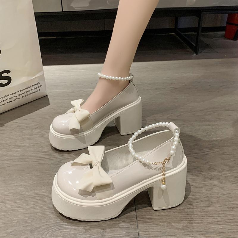 Fashion Women Shoes 2024 New Girl Lolita Shoes JK Uniform Shoes PU Leather Heart Ankle with Maryzhen Shoes Cute Sexy Retro British Style