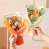 Yarn Sunflower Craft Hand Knitted Artificial Flower Decorative Gift Handmade Flowers For Teachers'Day Birthday Gift