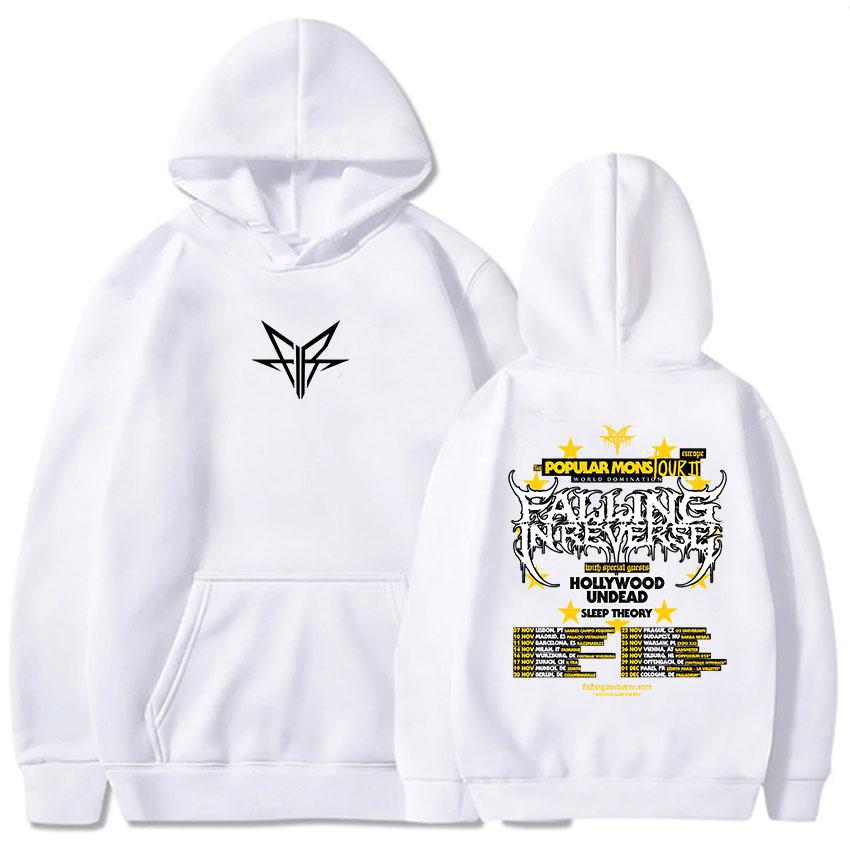 The Popular Mons Tour Clothing Falling In Reverse Band Graphic Hoodies Men/Women Hip Hop Winter Sudaderas Heavy Mental Pullovers