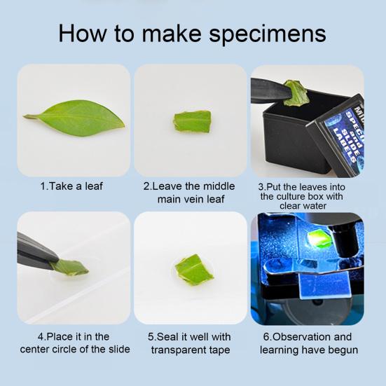 Dětský mikroskop s LED světlem 100-1200x zvětšení Biologický mikroskop pro batolata Vzdělávací mikroskop Vědecký experiment Mikroskopická hračka