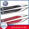 For VW Volkswagen Jetta MK5 Golf 2pcs Metal Volkswagen Logo Badge Car Fender Side Emblem Sticker For VW GTI Polo Golf MK8 Touare