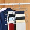 5 Layers Stainless Steel Clothes Hangers S Shape Pants Storage Hangers Clothes Storage Rack Multilayer Storage Cloth Hanger