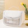Large Capacity Frosted PVC Cosmetic Bag with Flip Cover