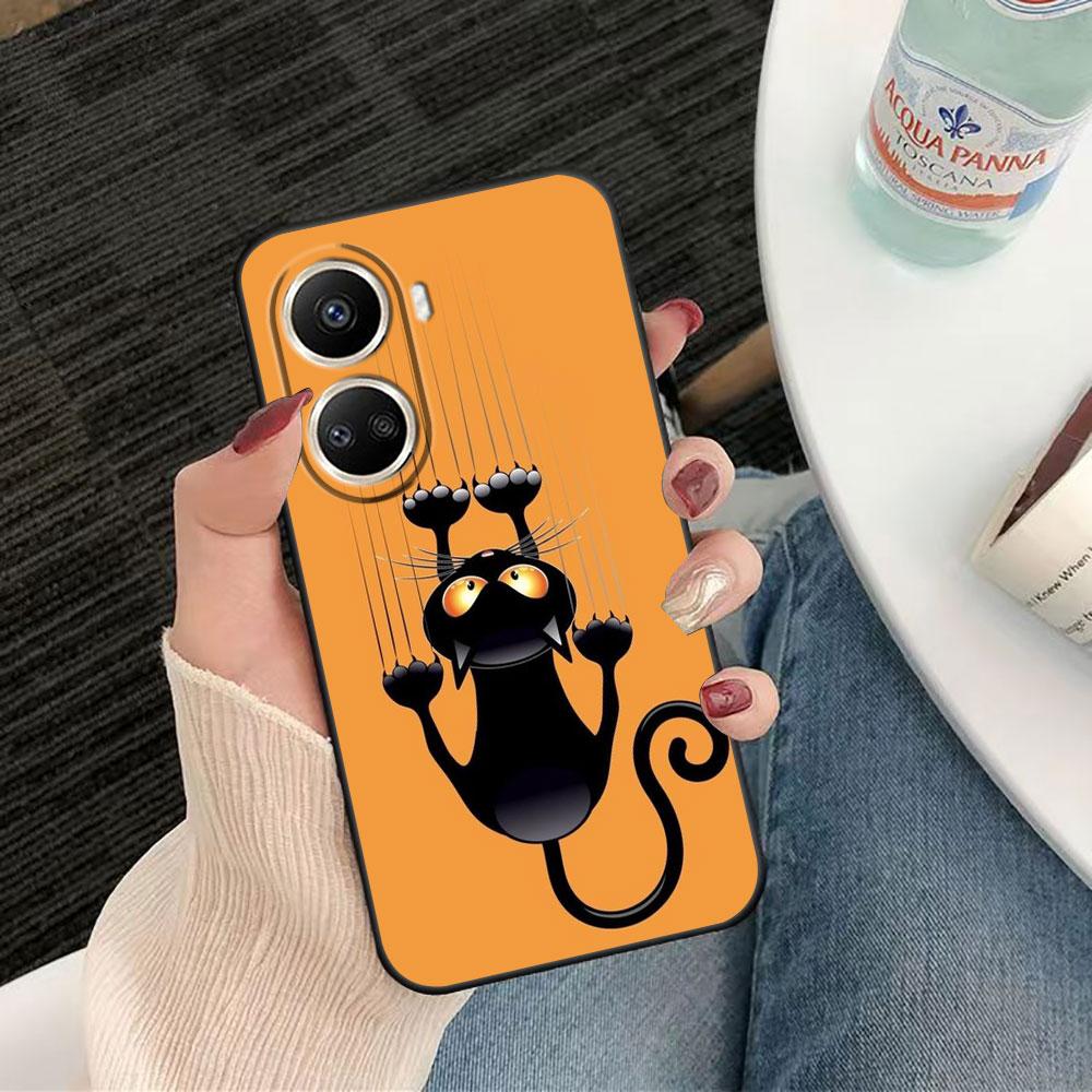 Black Cat Staring Eye Phone Case For HUAWEI NOVA Y70 3I 7I 8I 9SE P30 Y9 HONOR 8X 9X 20 90 X5 X6B X7A X7B X8B X9 X9B X9A Case