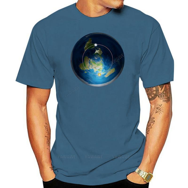 

Flat Earth Map Tee Top Design Men T Shirt Size S 3Xl Superior Quality Tee Shirt man summer short sleeve fashion brand tshirt 4XL