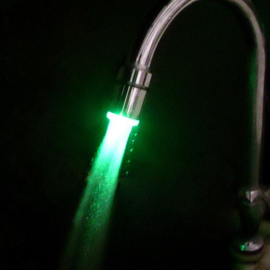 LED-Licht Wasserhahn Kopf Farbwechsel Temperatursensor Wasserdüse Küchenarmatur