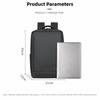 Ultra-thin Laptop Backpack with USB Charing Port High-capacity Business Men Bag Solid Color Waterproof Slim Back Pack