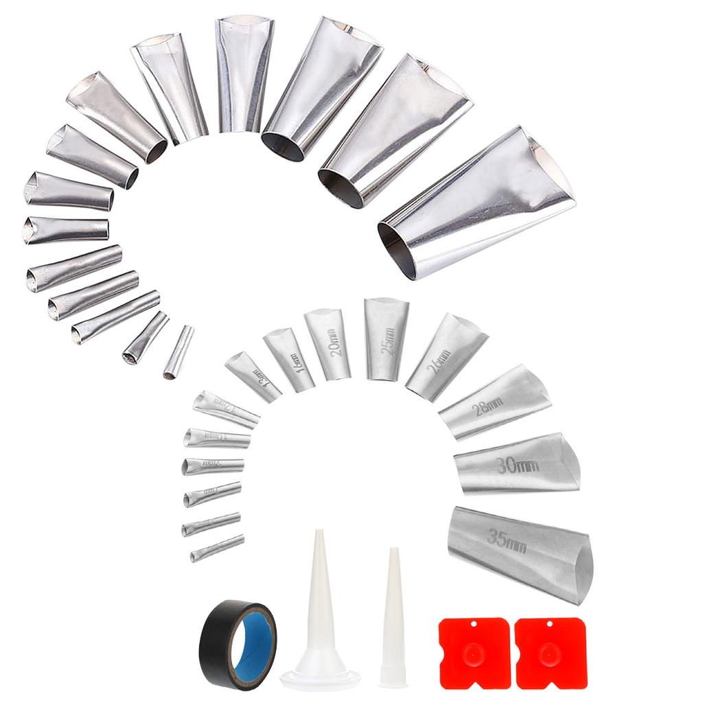 14/16/18/23pcs Caulking Nozzle Applicator Finishing Caulk Finisher Sealant Smooth Scraper Grout Kit Tool For Wall Set Accessory