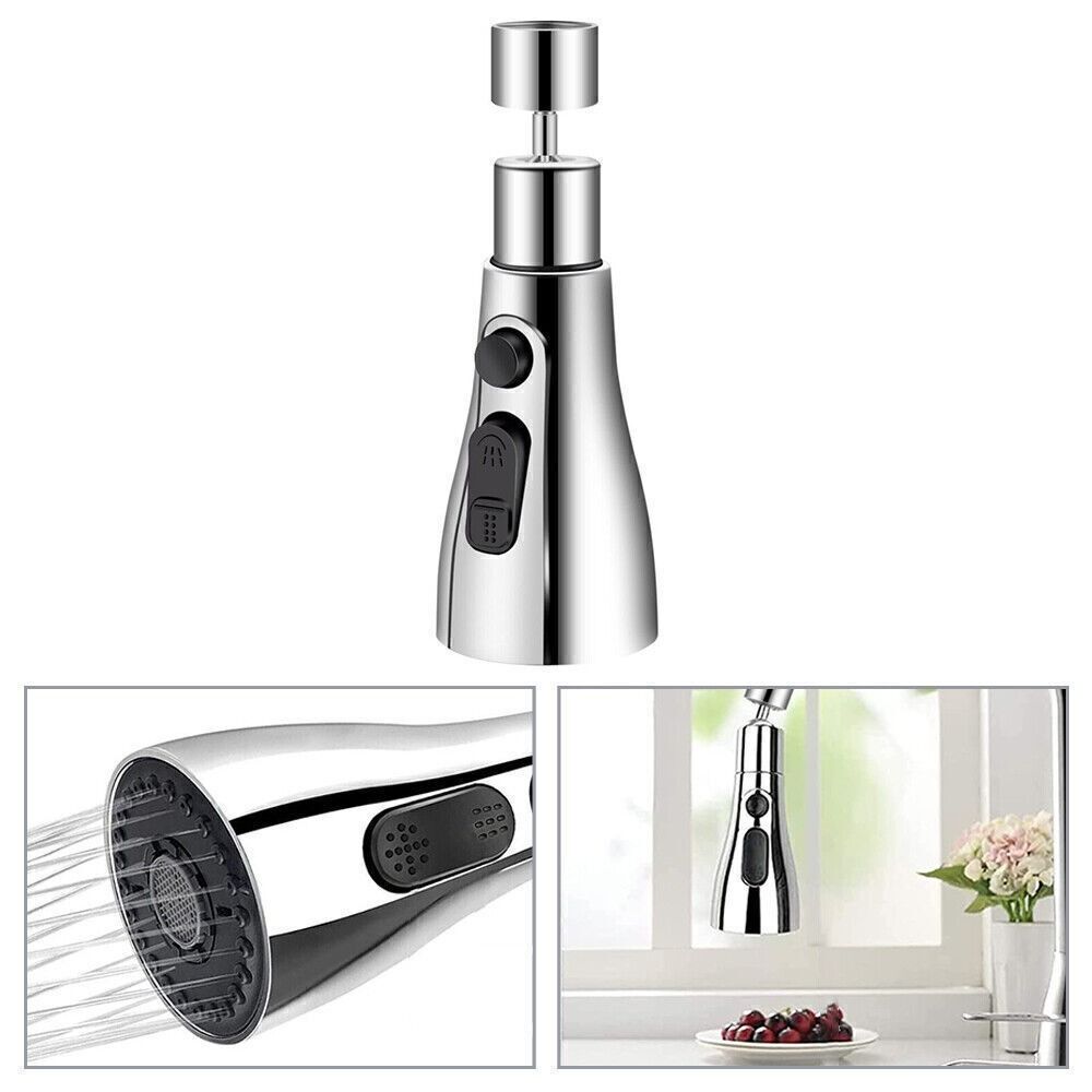 Spritzwassergeschützte Wasserhahnverlängerung, 360° schwenkbare Wasserhahndüse, einstellbarer Wasserhahn-Sprühstrahl