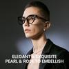 Blue Light Blocking Glasses with Pearl UV Unisex [Cyxus] Detail, Protection, Stylish, (01 Black)